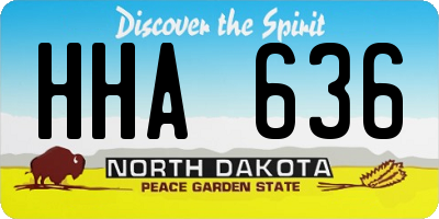ND license plate HHA636