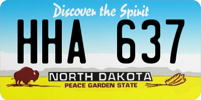 ND license plate HHA637
