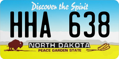 ND license plate HHA638