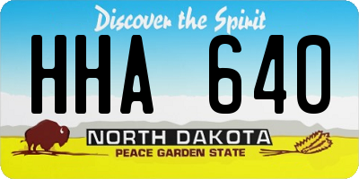 ND license plate HHA640