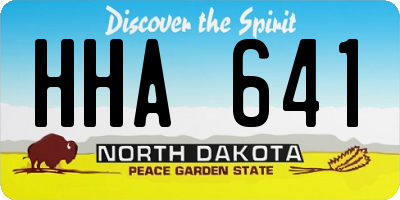 ND license plate HHA641