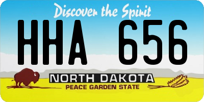 ND license plate HHA656