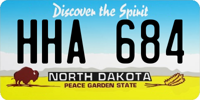 ND license plate HHA684