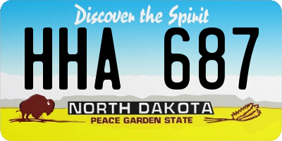 ND license plate HHA687