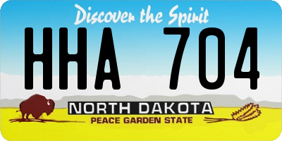 ND license plate HHA704