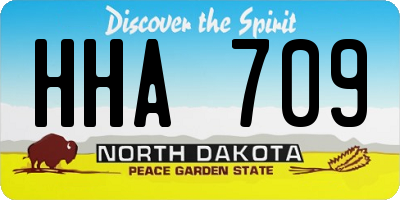 ND license plate HHA709