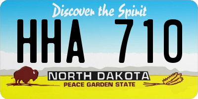 ND license plate HHA710