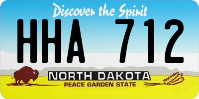 ND license plate HHA712