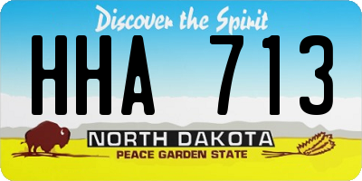 ND license plate HHA713