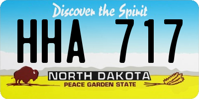 ND license plate HHA717