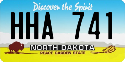 ND license plate HHA741