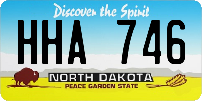 ND license plate HHA746