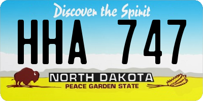 ND license plate HHA747