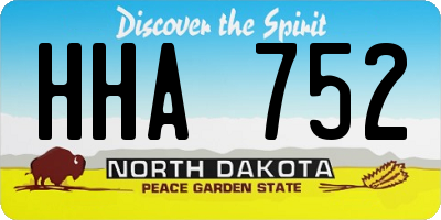 ND license plate HHA752