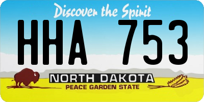 ND license plate HHA753
