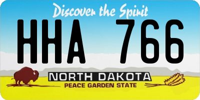 ND license plate HHA766