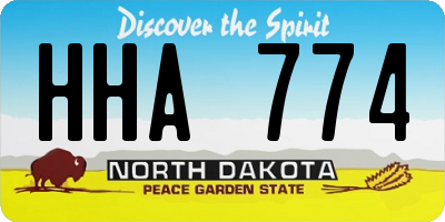 ND license plate HHA774