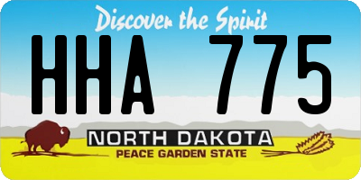ND license plate HHA775