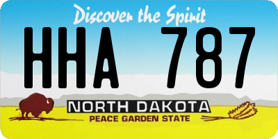 ND license plate HHA787
