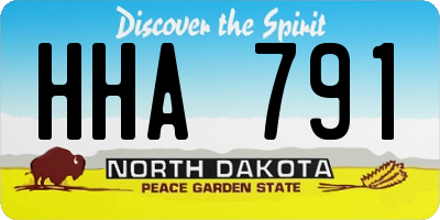 ND license plate HHA791