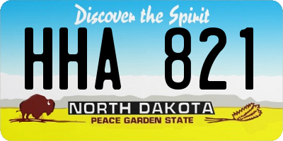ND license plate HHA821