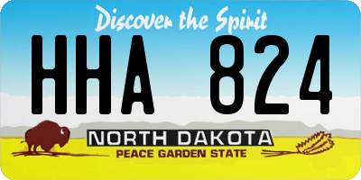 ND license plate HHA824