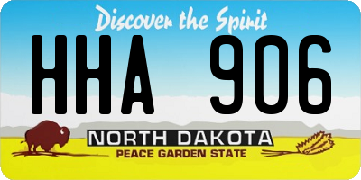 ND license plate HHA906