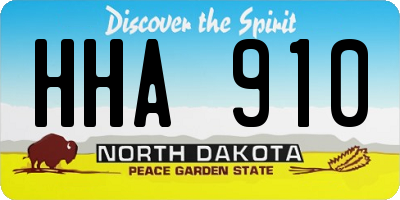 ND license plate HHA910