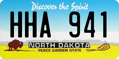 ND license plate HHA941