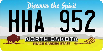 ND license plate HHA952
