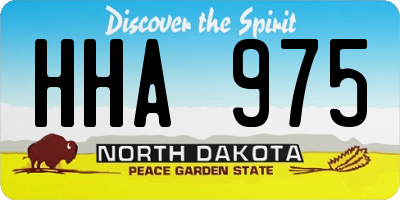 ND license plate HHA975