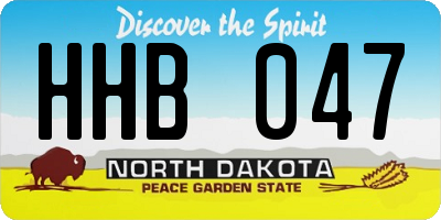 ND license plate HHB047