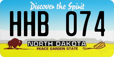 ND license plate HHB074