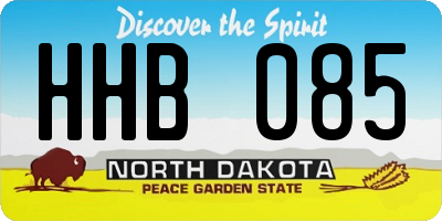 ND license plate HHB085