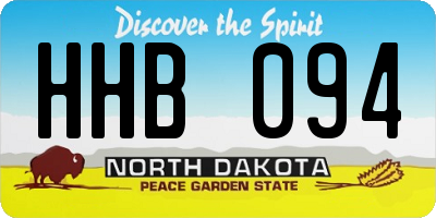 ND license plate HHB094