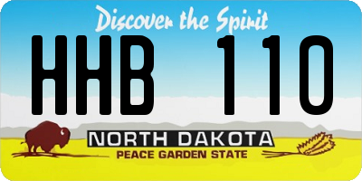 ND license plate HHB110