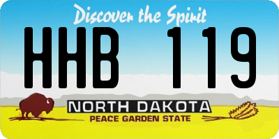 ND license plate HHB119