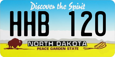ND license plate HHB120