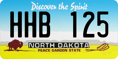 ND license plate HHB125