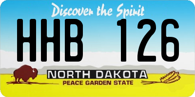 ND license plate HHB126