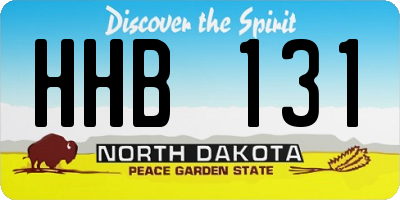 ND license plate HHB131