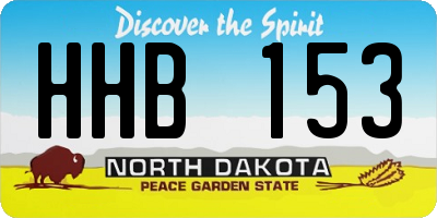 ND license plate HHB153