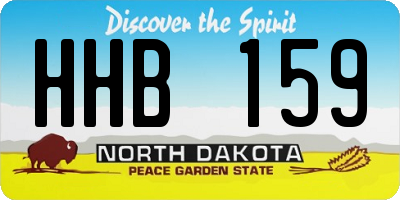 ND license plate HHB159