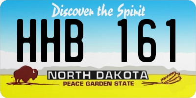 ND license plate HHB161