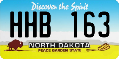 ND license plate HHB163
