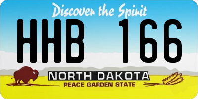 ND license plate HHB166