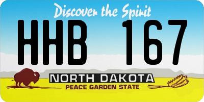 ND license plate HHB167