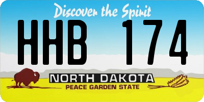 ND license plate HHB174