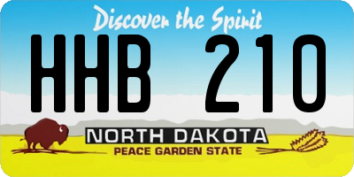 ND license plate HHB210
