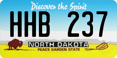 ND license plate HHB237